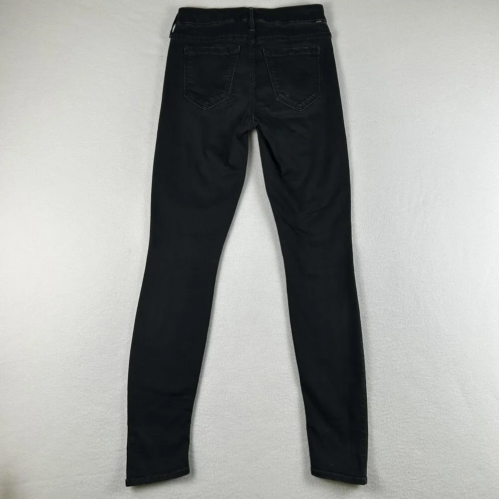 Mother The Looker Jeans Womens 25 Black Dark Wash Mid Rise Skinny USA